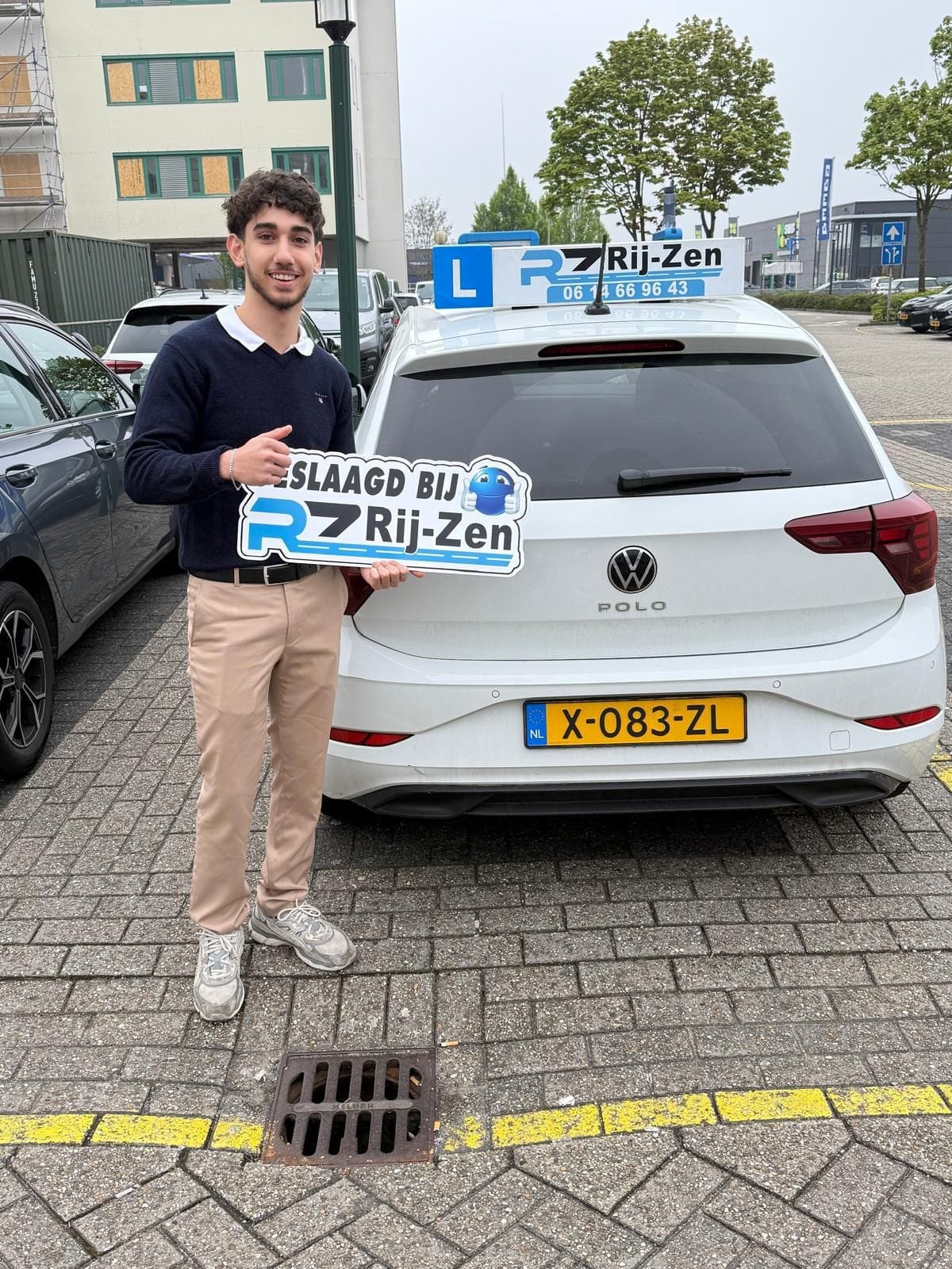 Geslaagde leerling bij Rij-Zen